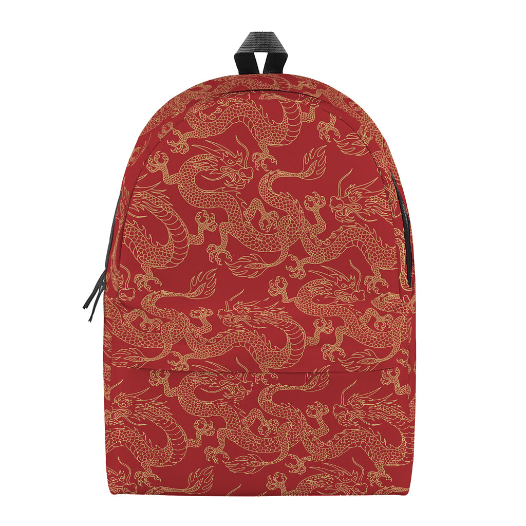 Traditional Chinese Dragon Pattern Print Backpack