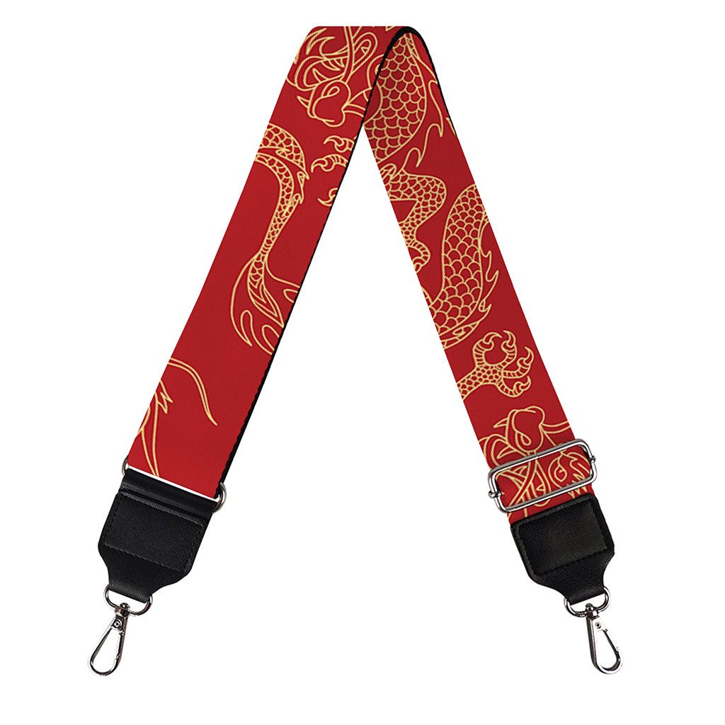 Traditional Chinese Dragon Pattern Print Bag Strap