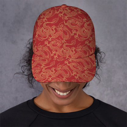 Traditional Chinese Dragon Pattern Print Baseball Cap