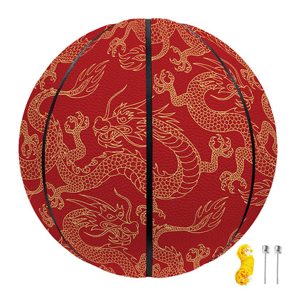 Traditional Chinese Dragon Pattern Print Basketball