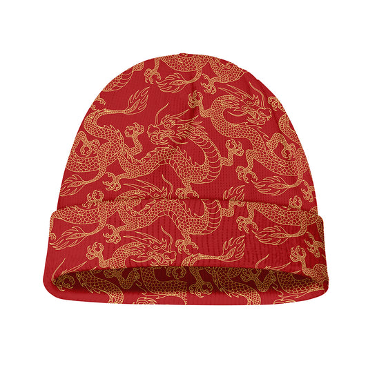 Traditional Chinese Dragon Pattern Print Beanie