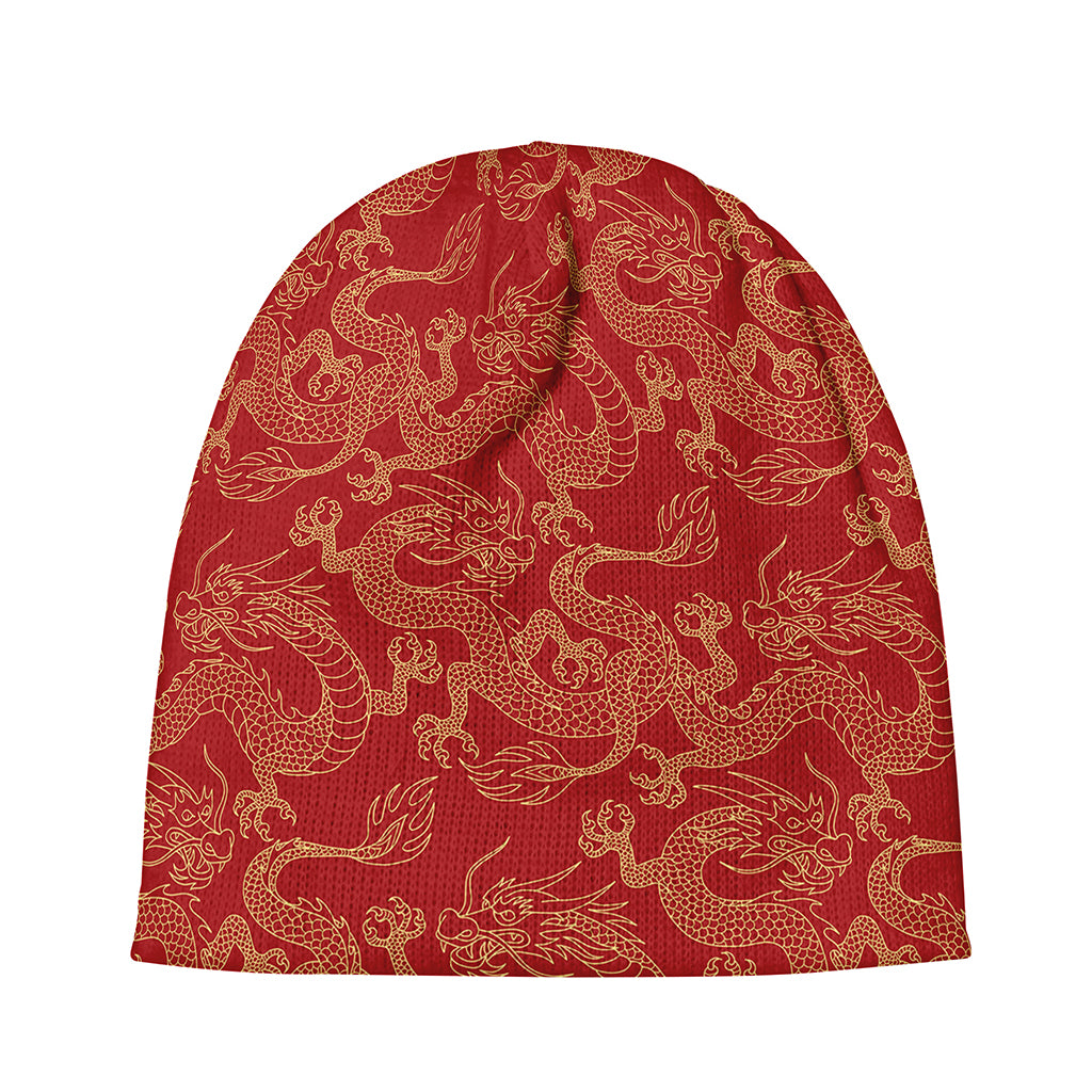 Traditional Chinese Dragon Pattern Print Beanie