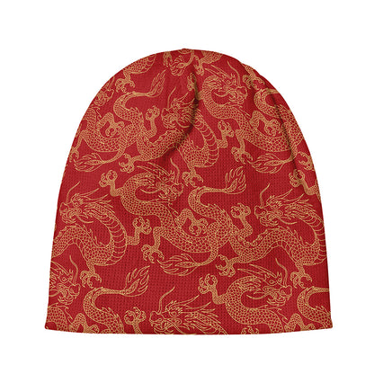Traditional Chinese Dragon Pattern Print Beanie