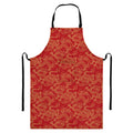 Traditional Chinese Dragon Pattern Print Bib Apron With Pocket