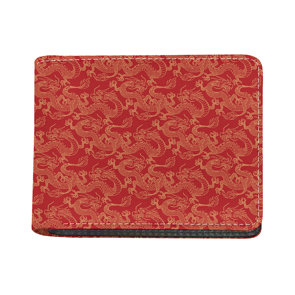 Traditional Chinese Dragon Pattern Print Bifold Wallet