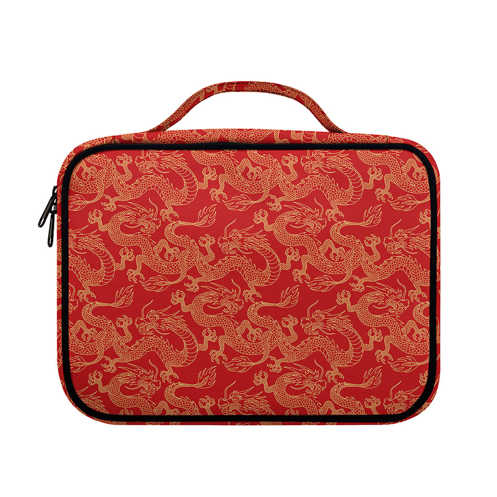Traditional Chinese Dragon Pattern Print Briefcase Bible Bag
