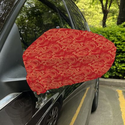 Traditional Chinese Dragon Pattern Print Car Side Mirror Covers