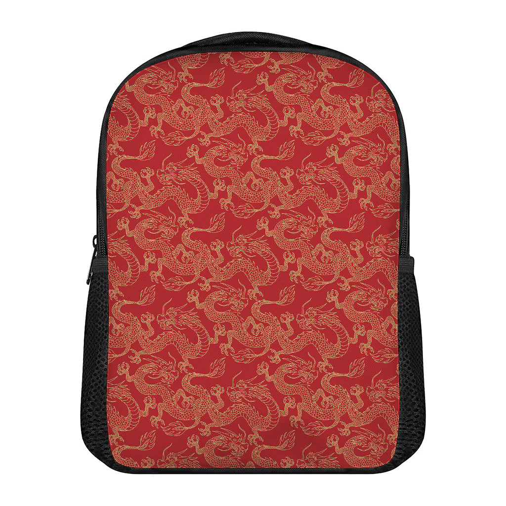 Traditional Chinese Dragon Pattern Print Casual Backpack