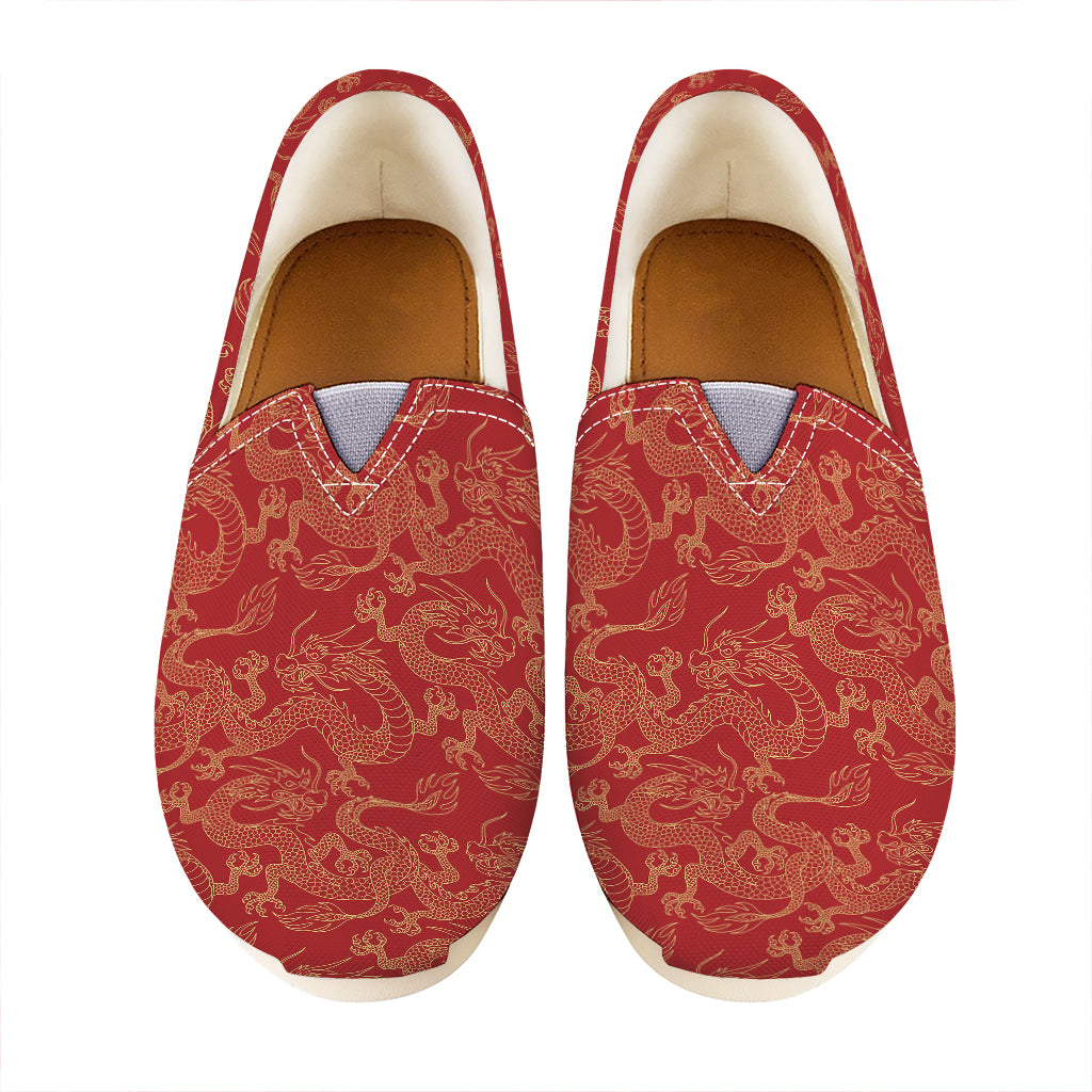 Traditional Chinese Dragon Pattern Print Casual Shoes