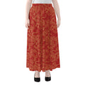 Traditional Chinese Dragon Pattern Print Chiffon Maxi Skirt