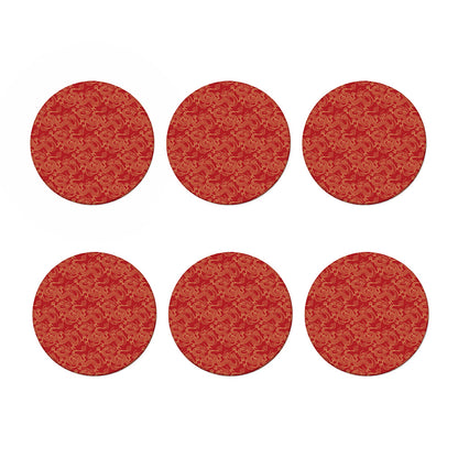 Traditional Chinese Dragon Pattern Print Coaster Set