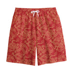 Traditional Chinese Dragon Pattern Print Cotton Shorts