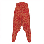 Traditional Chinese Dragon Pattern Print Hammer Pants