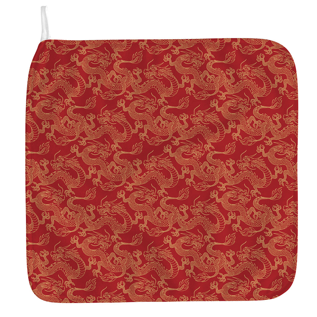 Traditional Chinese Dragon Pattern Print Hand Towel