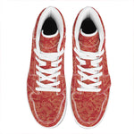 Traditional Chinese Dragon Pattern Print High Top Leather Sneakers