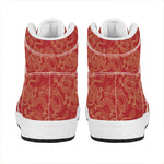 Traditional Chinese Dragon Pattern Print High Top Leather Sneakers