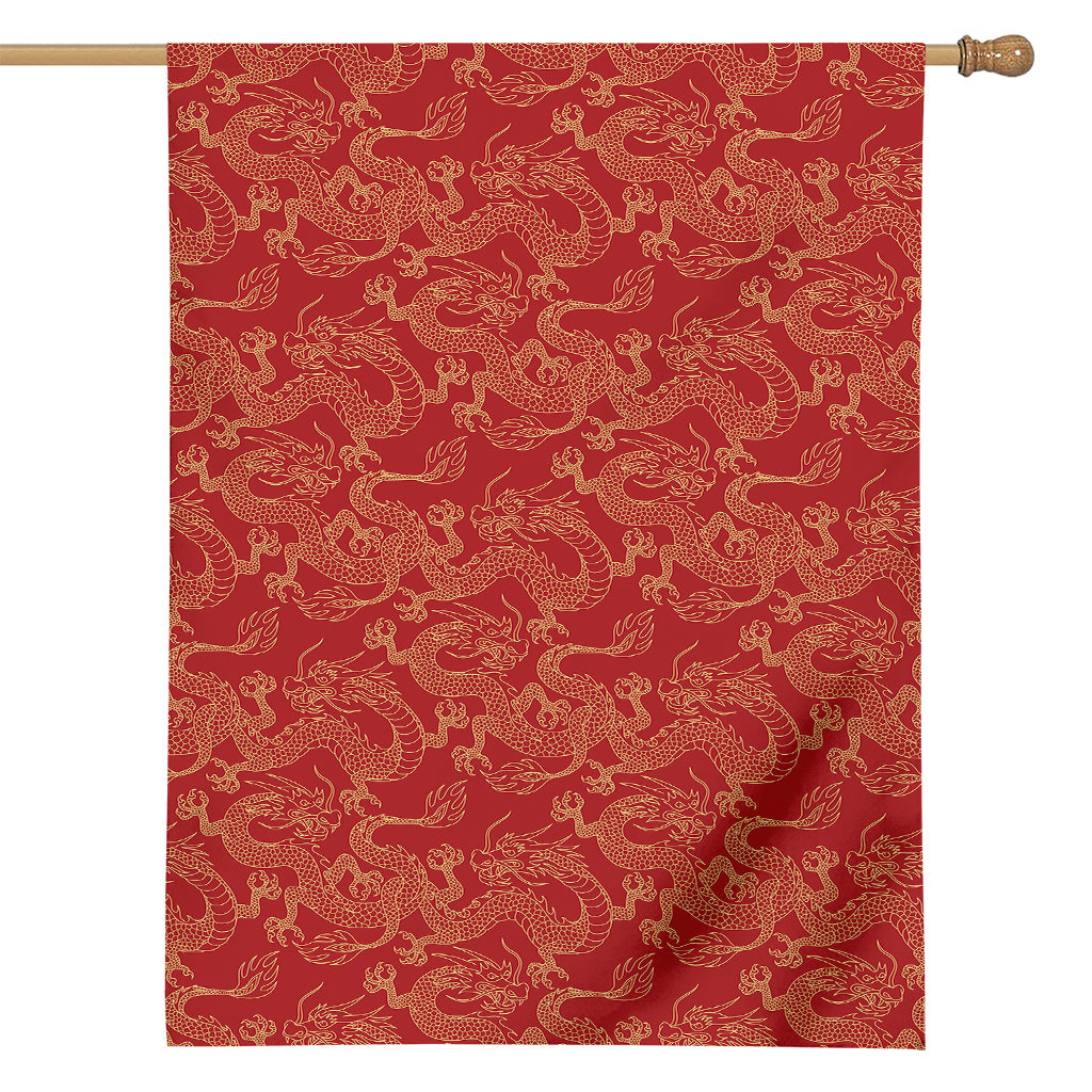 Traditional Chinese Dragon Pattern Print House Flag