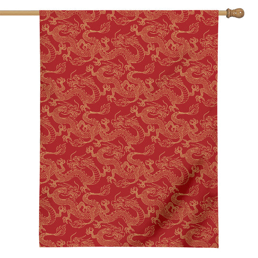 Traditional Chinese Dragon Pattern Print House Flag