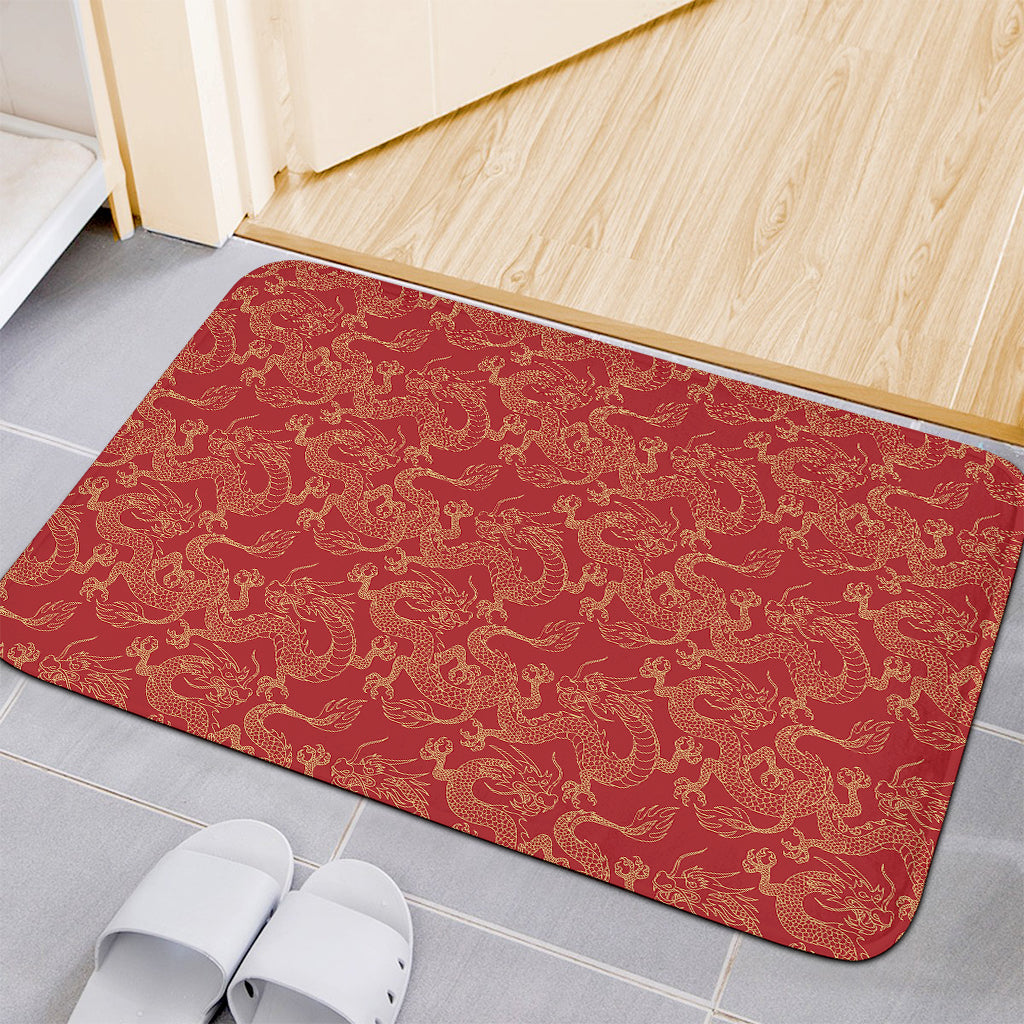 Traditional Chinese Dragon Pattern Print Indoor Door Mat