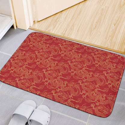 Traditional Chinese Dragon Pattern Print Indoor Door Mat