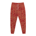 Traditional Chinese Dragon Pattern Print Jogger Pants