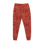 Traditional Chinese Dragon Pattern Print Jogger Pants