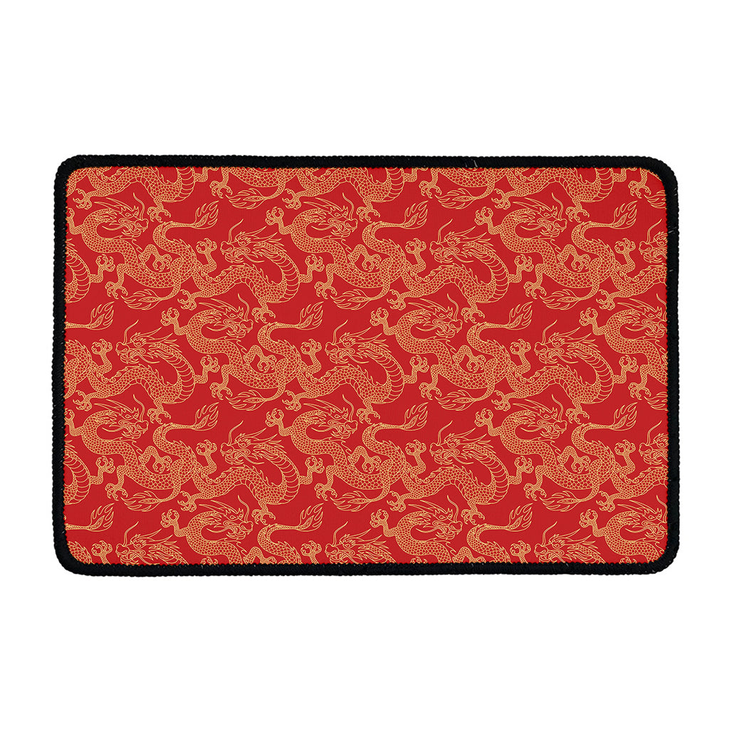 Traditional Chinese Dragon Pattern Print Kitchen Mat