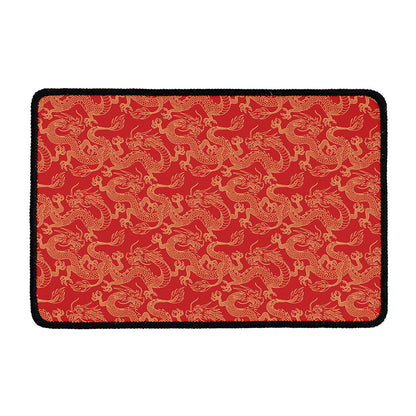 Traditional Chinese Dragon Pattern Print Kitchen Mat
