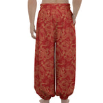 Traditional Chinese Dragon Pattern Print Lantern Pants