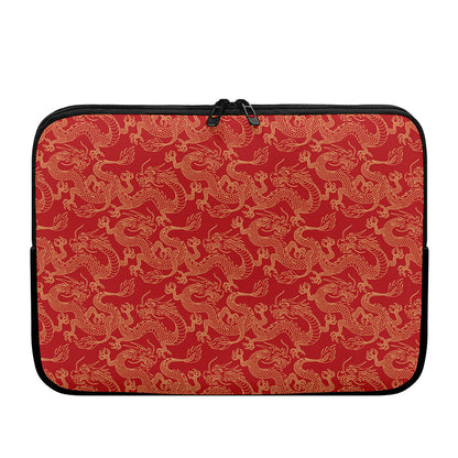 Traditional Chinese Dragon Pattern Print Laptop Sleeve