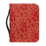 Traditional Chinese Dragon Pattern Print Leather Bible Cover