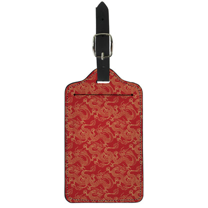 Traditional Chinese Dragon Pattern Print Luggage Tag