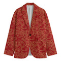Traditional Chinese Dragon Pattern Print Men's Cotton Blazer