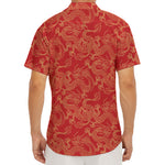 Traditional Chinese Dragon Pattern Print Men's Deep V-Neck Shirt