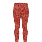 Traditional Chinese Dragon Pattern Print Men's leggings