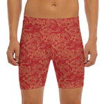 Traditional Chinese Dragon Pattern Print Men's Long Boxer Briefs