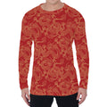 Traditional Chinese Dragon Pattern Print Men's Long Sleeve T-Shirt