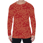 Traditional Chinese Dragon Pattern Print Men's Long Sleeve T-Shirt
