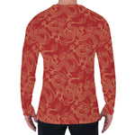 Traditional Chinese Dragon Pattern Print Men's Long Sleeve T-Shirt