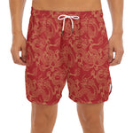 Traditional Chinese Dragon Pattern Print Men's Split Running Shorts