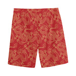 Traditional Chinese Dragon Pattern Print Men's Sports Shorts