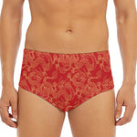 Traditional Chinese Dragon Pattern Print Men's Triangle Swim Briefs