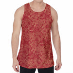 Traditional Chinese Dragon Pattern Print Men's Velvet Tank Top