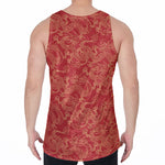 Traditional Chinese Dragon Pattern Print Men's Velvet Tank Top
