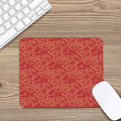 Traditional Chinese Dragon Pattern Print Mouse Pad