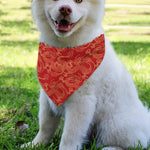 Traditional Chinese Dragon Pattern Print Over The Collar Dog Bandana