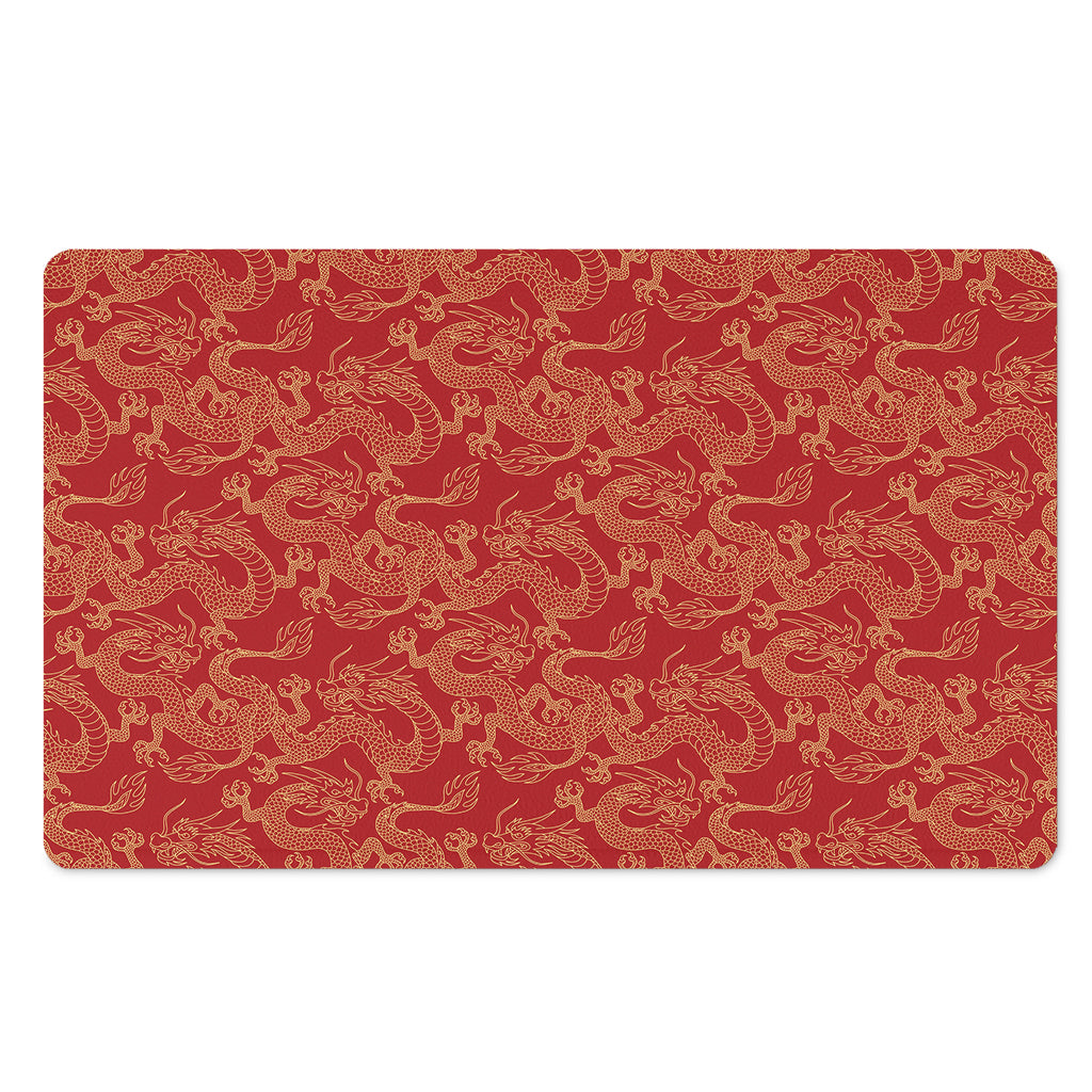 Traditional Chinese Dragon Pattern Print Polyester Doormat