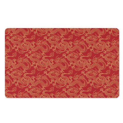 Traditional Chinese Dragon Pattern Print Polyester Doormat