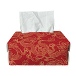 Traditional Chinese Dragon Pattern Print Rectangle Tissue Box Cover