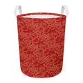 Traditional Chinese Dragon Pattern Print Round Laundry Basket